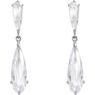 Jon Richard Jon Richard Silver Rhodium Plated Delicate Crystal Drop Earrings