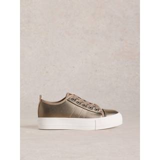 White Stuff White Stuff Metallic Pippa Flatform Trainers