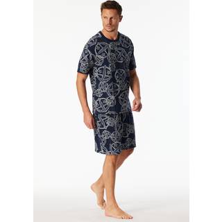 Schiesser Mix and Relax Short Sleeve Shirt - Darkblue - Small