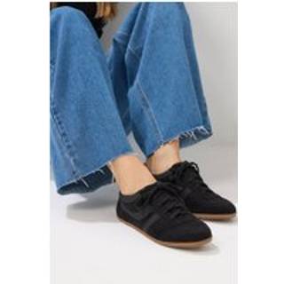 Lts Black Padded Retro Trainers In Standard Fit Size Standard > 11 - Standard 11