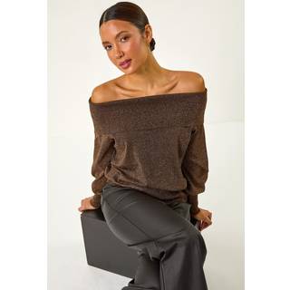 Roman Roman Bardot Shimmer Strik Trøje
