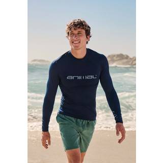 Animal Animal Blue Mens Sonny Logo Quick Drying Rash Vest