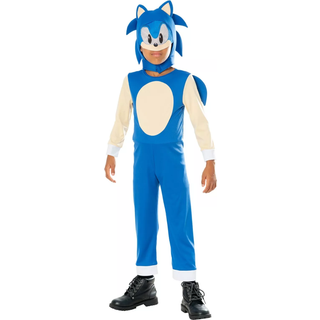 Kostume Deluxe Sonic til 7-8 år, 122-128 cm