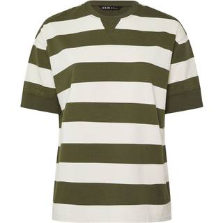 Yours Curve Yours Curve Green Heavyweight Ribbed Mix T-Shirt