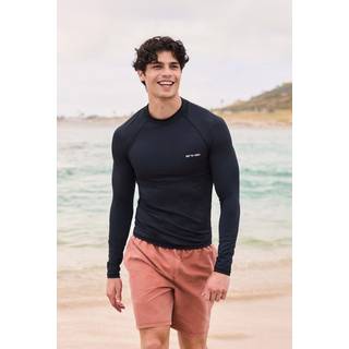 Animal Animal Black Mens Sonny Logo Quick Drying Rash Vest