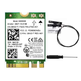 8260 8260NGW WiFi-kort + 2x antenner 2.4G/5Ghz 867M Bluetooth 4.2