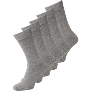 Jack & Jones 5pak klassiske bomuldsstrømper i lysegrå til herre