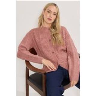 Lts Tall Pink Pointelle Knit Cardigan Size 22-24