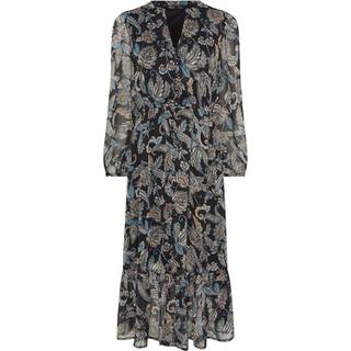 M & Co M & Co Petite Chiffon Langærmet Kjole Med Knapper - 42lille