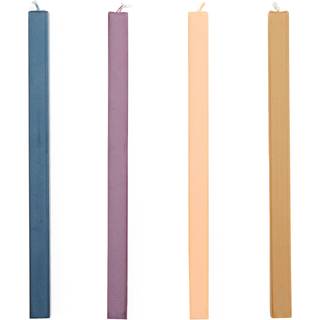 HAY Square Candle lys mix 4-pak Dark