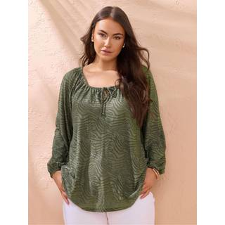 Evans Evans Print Burnout Blouse