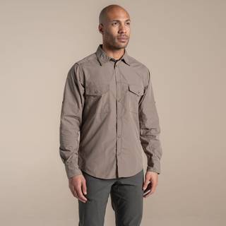 Craghoppers Kiwi II Long Sleeved Shirt Skjorte Herrer størrelse M farve brun