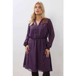 Yours Curve Yours Curve Lace Dobby Mesh Kjole - 50