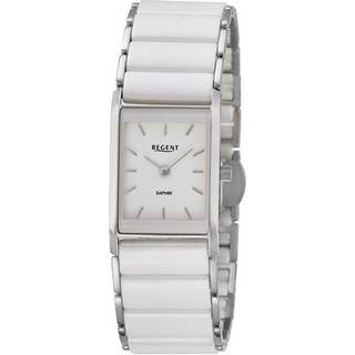 Regent F1581 Damen-Armbanduhr Edelstahl/Keramik Weiß