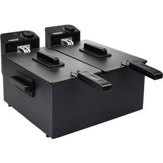 2-rums frituregryde, 6 l, 2 x 1800 W, sort farve - Princess