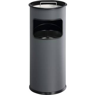 Durable 17 liter metal affaldsspand rund 2 liter askebæger Antrazit