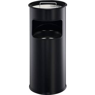 Durable 17 liter metal affaldsspand rund 2 liter askebæger sort
