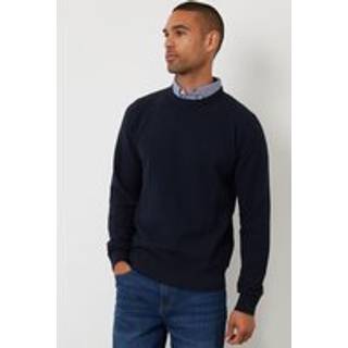 Threadbare Threadbare Blue Mock Shirt Textured Knitted Jumper
