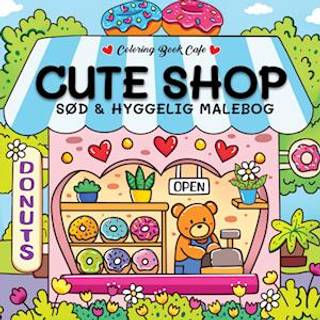 Cute Shop malebog - Coloring Book Cafe (På lager i butik)