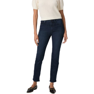 Paige Paige Blå Gemma Skinny Jeans med Omvendte Søm og Bæltestropper