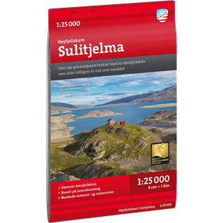 Calazo förlag Høyfjellskart Sulitjelma 1:25.000 Onecolour, NoColour, OneSize