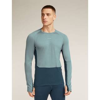 Icebreaker Men's Merino 125 Zoneknit Longsleeve Crewe Abyss/blue Ash/cb, S