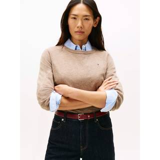 Crew Neck Jumper With Cashmere