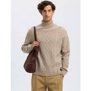 Slhneil LS Knit Relaxed Cable Roll Neck