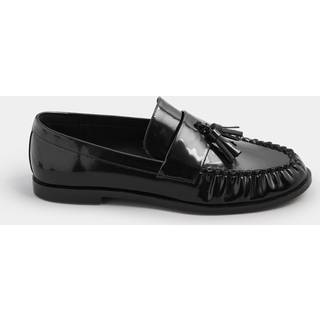 Lts Black Patent Tassel Flat Loafers Size Standard > 7 - Standard 7