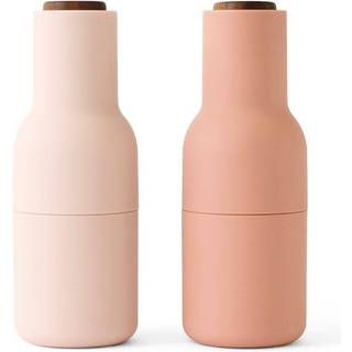 Audo Copenhagen Bottle kværn sæt med 2 stk Nudes (låg i valnød)