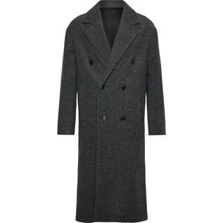 J.Lindeberg Willy Bonded Wool Coat Dark Grey Melange