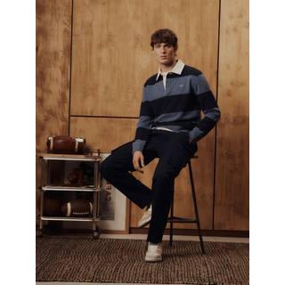 GANT Extra Fine Lambswool Striped Knitted Rugger Marine