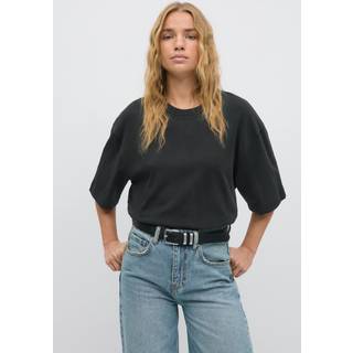 Gina Tricot-Basic boxy tee-t-shirts-Sort-XXS-Dame