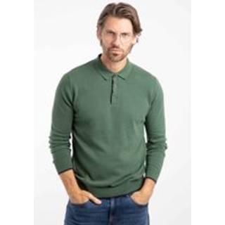 Weird Fish Weird Fish Green Alden Long Sleeve Knitted Polo Shirt - 3XL