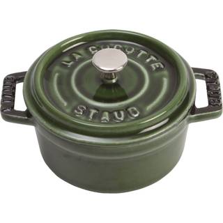 STAUB Staub La Cocotte rund gryde støbejern 0,25 L Basilikum grøn