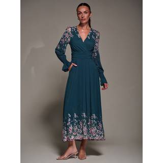 Jolie Moi Jolie Moi Langærmet Mesh Maxikjole med Spejlprint - 40