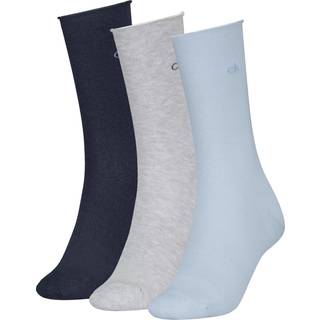Calvin Klein 3-pak Classic Socks For Women - Grey/Blue - Str 39/42