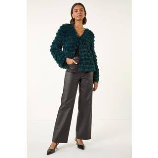 Roman Roman Faux Fur Flight Layered Jakke