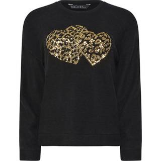 M & Co M & Co Black Sequin Heart Jumper