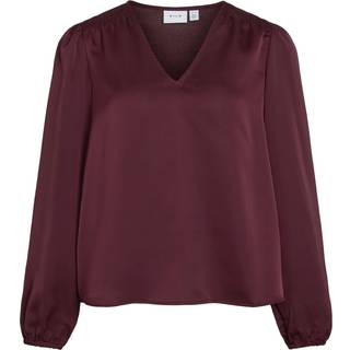 Viellette V-udskæring Top Med Lange Ærmer