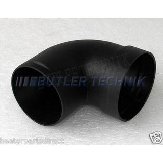 Slangstuds Eberspächer, 60 mm, 90°, plast, sort