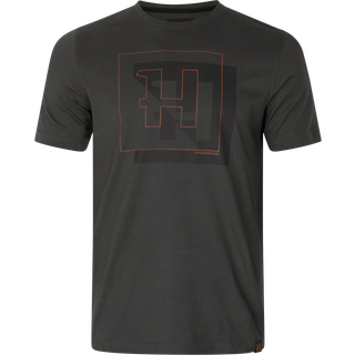 Härkila H-Logo T-Shirt T-shirt Herrer størrelse XL farve grå/sort