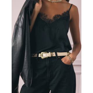 Rockett St George Rockett St George Cream Leather Studded Belt