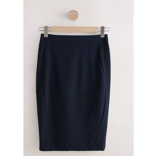 Next Navy Tailored Pencil Skirt With Wool - 46