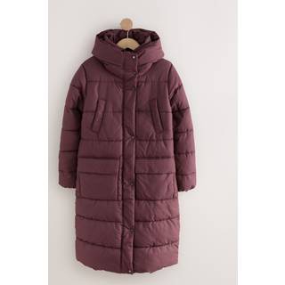 Next Burgundy Shower Resistant Padded Hooded Coat