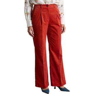 Joules Joules Fernhill Plisseret bukser med brede bukseben i fløjl