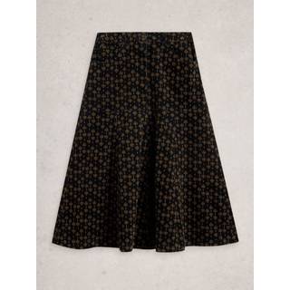 White Stuff White Stuff Black Quinn Cord Midi Skirt - EU 38 (UK 10)