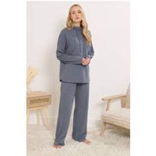 Lts Tall Denim Blue Waffle Lounge Trousers 16 Lts | Tall Women's Lounge Pants