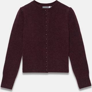Mint Velvet Mint Velvet bordeaux uldblanding strikcardigan