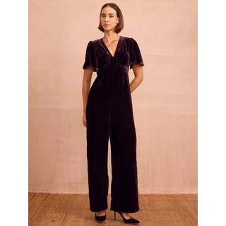 Aspiga Aspiga Anais fløjls buksedragt med V-hals